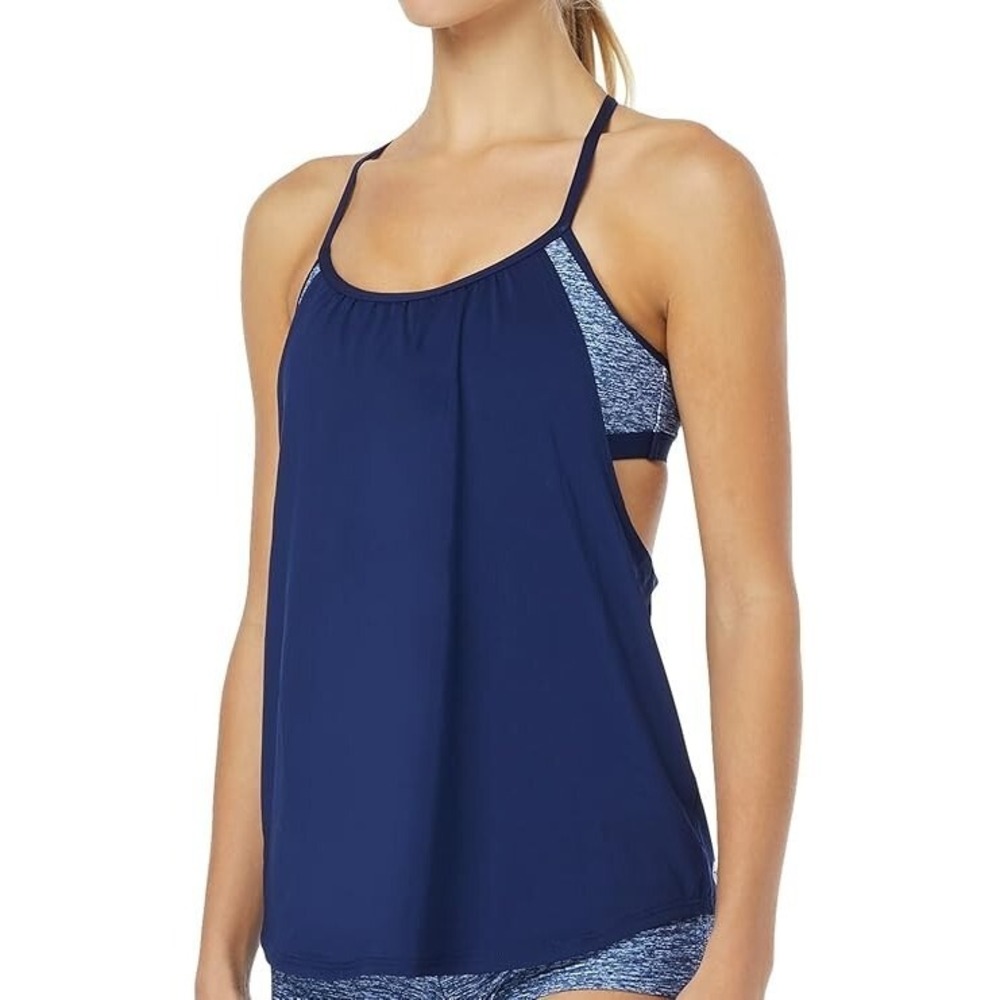 TYR Women's Size XS - Mantra Shea 2 in 1 Tank Swimming Top Navy Blue